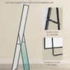 SONGMICS Full Length Mirror, Rectangle Full Body Floor Mirror with Stand, Aluminium Alloy Frame, Tempered Glass, for Bedroom, Living Room, Cloakroom, Square Corner, 160 x 50 cm, Matte Black LFM050BD01 - Bild 4