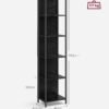 VASAGLE 6 Tier Bookcase with Adjustable LED Lighting, Shelf with Steel Frame, 30.3 x 40 x 178.6 cm, for Living Room, Bedroom, Study Room, Ebony Black LLS121B57 - Bild 4