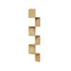 VASAGLE 5-Tier Corner Shelf, Wall Mounted Floating Shelf, Zigzag Corner Shelf Unit, PVC Rattan Sides, Space-Saving, for Kitchen, Living Room, Bedroom, Boho Style