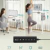 SONGMICS Electric Height Adjustable Desk 100 x 60 cm Memory Function with 4 Heights, USB-C Port, Cloud White LSD130WZ01 - Bild 2