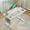 SONGMICS Electric Height Adjustable Desk 100 x 60 cm Memory Function with 4 Heights, USB-C Port, Cloud White LSD130WZ01 - Bild 3