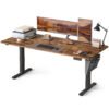 SONGMICS Height Adjustable Electric Desk, 180 x 80 cm, Adjustable Table, Memory Function for 4 Heights, for Office, Vintage Brown LSD138K01