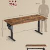 SONGMICS Height Adjustable Electric Desk, 180 x 80 cm, Adjustable Table, Memory Function for 4 Heights, for Office, Vintage Brown LSD138K01 - Bild 5