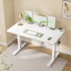 SONGMICS Height Adjustable Standing Desk with Memory Controller, Dual Motor 140 x 80 x 73-121 cm, White - Bild 3
