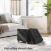 SONGMICS LSF014B11 Bench with Storage Space Shoe Bench Folding Seat Chest Storage Box Footstool 38 x 38 x 40 cm for Living Room Bedroom Black