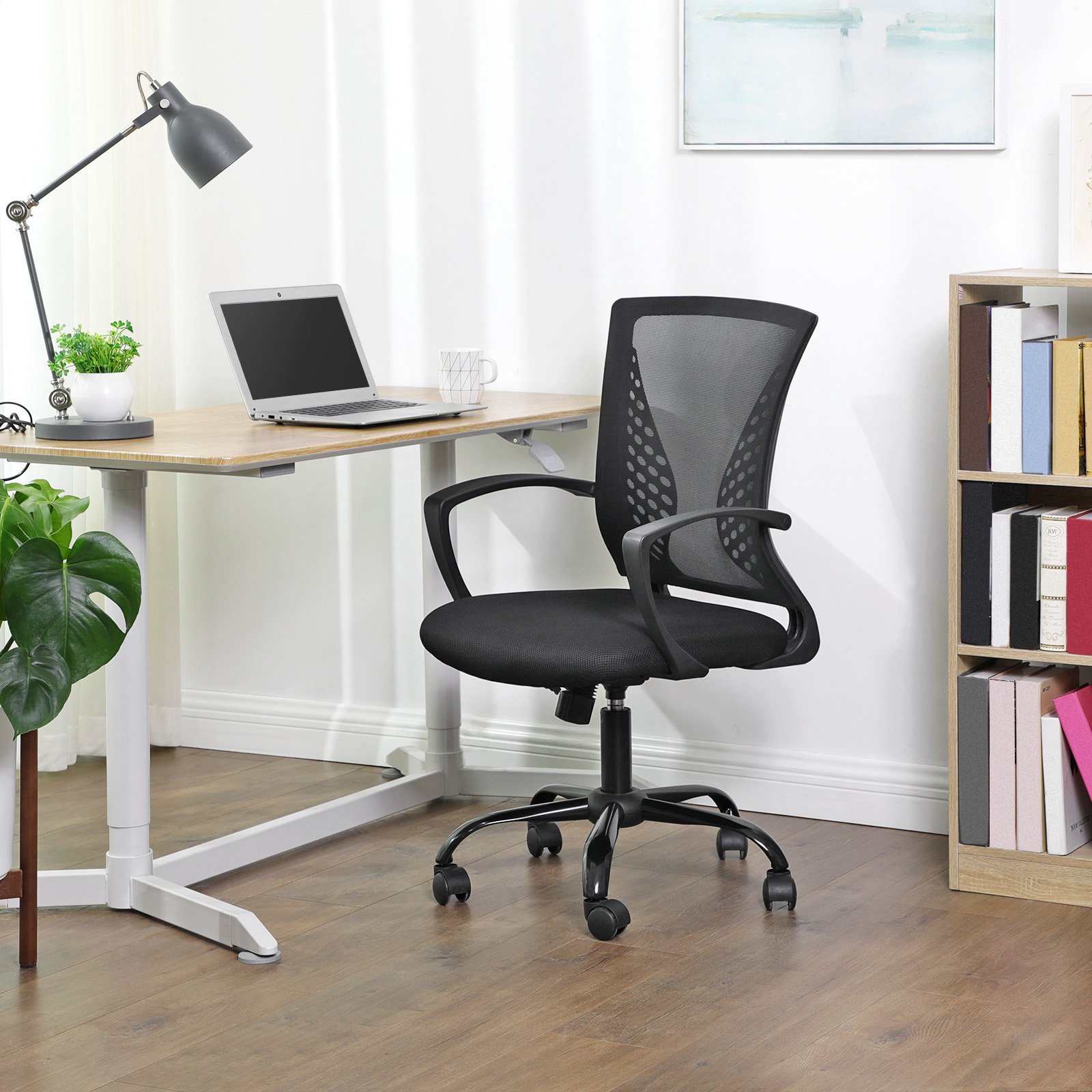 SONGMICS OBN22BK Office Chair with Mesh Covering, Height-Adjustable Computer Chair, 360° Swivel Chair, Rocker Function, Breathable, Office, Study, Maximum Load 120 kg 1 SONGMICS OBN22BK Office Chair with Mesh Covering, Height-Adjustable Computer Chair, 360° Swivel Chair, Rocker Function, Breathable, Office, Study, Maximum Load 120 kg