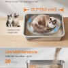 Feandrea PP Plastic, Stainless Steel Litter Box, Open Top Cat Litter Tray with Scoop - Bild 4