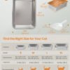 Feandrea PP Plastic, Stainless Steel Litter Box, Open Top Cat Litter Tray with Scoop - Bild 5