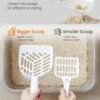 Feandrea PP Plastic, Stainless Steel Litter Box, Open Top Cat Litter Tray with Scoop - Bild 7