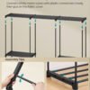 SONGMICS Clothes Wardrobe, Portable Closet, Open Storage Wardrobe, Clothes Garment Rack, 205 x 43 x 166 cm, 5 Hanging Rods and Shelves, for Bedroom, Living Room, Laundry Room, Ink Black RYG035B01 - Bild 4