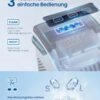 SONGMICS Ice Machine, Self-Cleaning Cube Machine, 9 Cubes in 6 Minutes in 2 Sizes, 12 kg in 24 Hours, Portable, Home, Kitchen, Office, Parties, Camping, Silver Grey XZB001E1EU - Bild 4