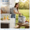 SONGMICS Ice Machine, Self-Cleaning Cube Machine, 9 Cubes in 6 Minutes in 2 Sizes, 12 kg in 24 Hours, Portable, Home, Kitchen, Office, Parties, Camping, Silver Grey XZB001E1EU - Bild 5