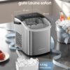 SONGMICS Ice Machine, Self-Cleaning Cube Machine, 9 Cubes in 6 Minutes in 2 Sizes, 12 kg in 24 Hours, Portable, Home, Kitchen, Office, Parties, Camping, Silver Grey XZB001E1EU - Bild 6
