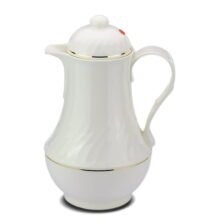 Elegant vit termoskanna ROTPUNKT 230 ml för drycker.